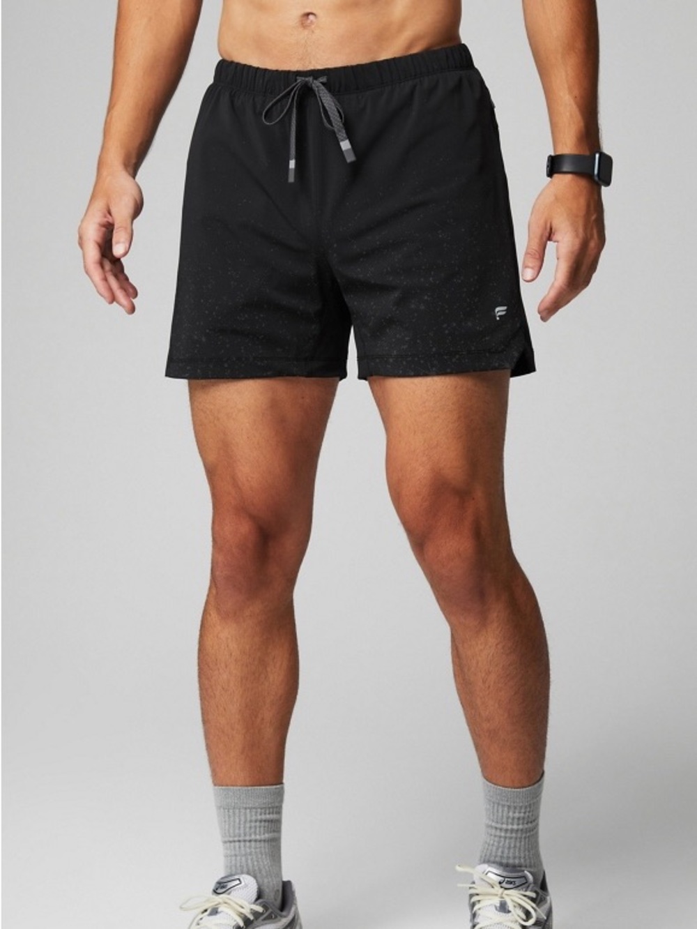 Fabletics Men Black Franchise Shorts 5" Inseam Elastic Drawstring Waist Athletic